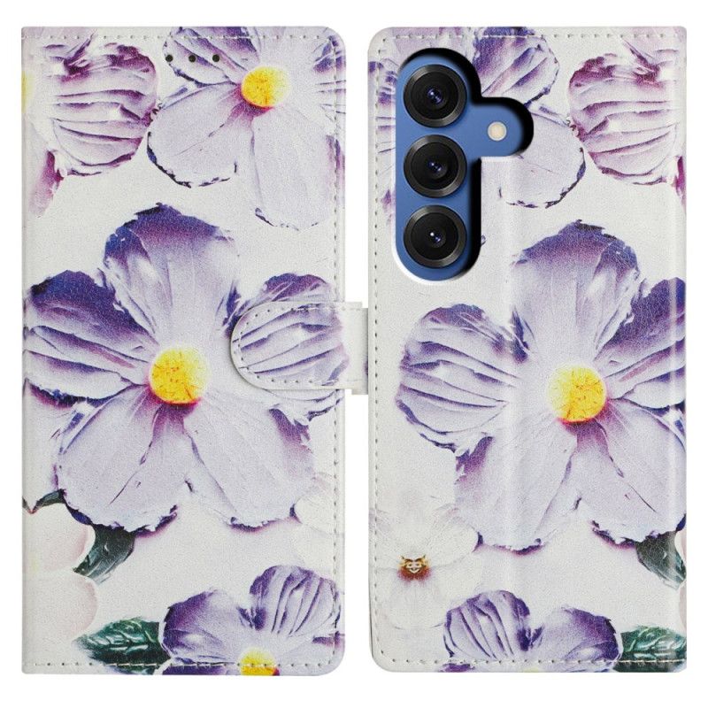 Folio Deksel Til Samsung Galaxy S26 Plus Lilla Blomster