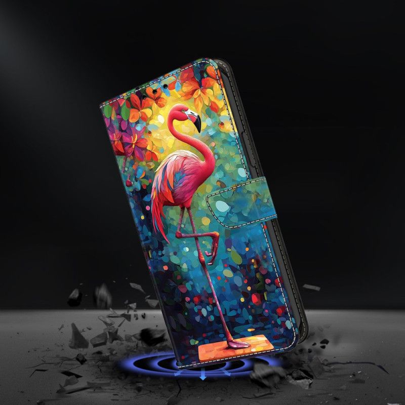 Lærdeksel Folio Deksel Samsung Galaxy S26 Plus Kunstflamingo