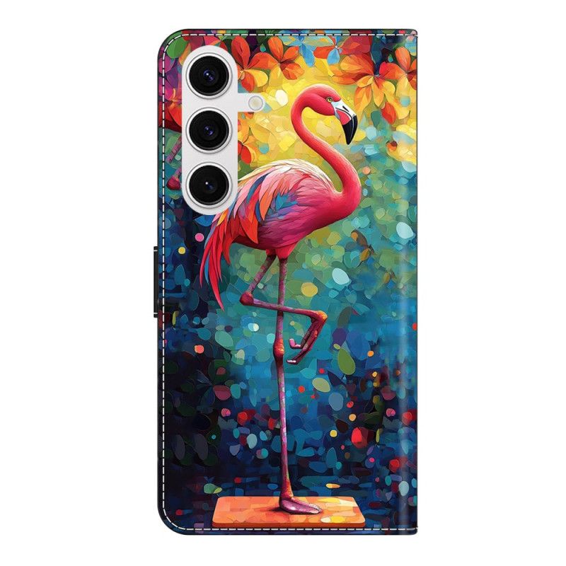 Lærdeksel Folio Deksel Samsung Galaxy S26 Plus Kunstflamingo