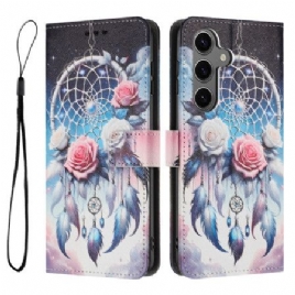 Lærdeksel Folio Deksel Samsung Galaxy S26 Plus Mobildeksel Blomsterdrømmefanger