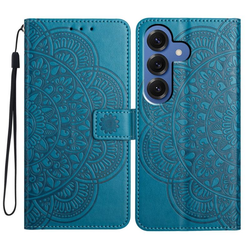 Lærdeksel Folio Deksel Samsung Galaxy S26 Plus Mobildeksel Mandala-gravering