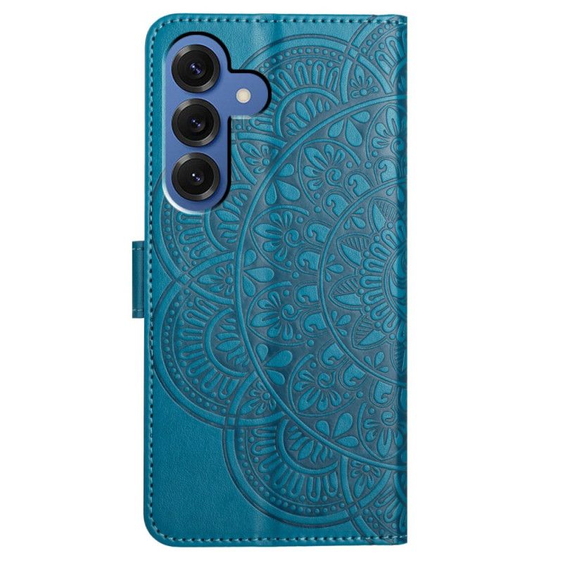 Lærdeksel Folio Deksel Samsung Galaxy S26 Plus Mobildeksel Mandala-gravering