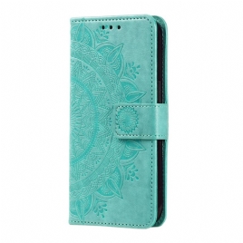 Lærdeksel Folio Deksel Samsung Galaxy S26 Plus Mobildeksel Mandala-sol