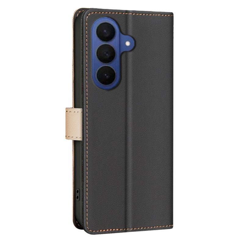 Lærdeksel Folio Deksel Samsung Galaxy S26 Plus Mobildeksel Tofarget Binfen Farge