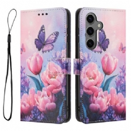 Samsung Galaxy S26 Plus Sommerfugl Og Rosa Blomster