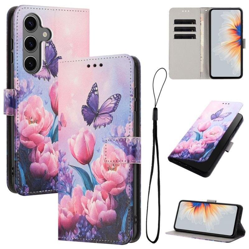 Samsung Galaxy S26 Plus Sommerfugl Og Rosa Blomster