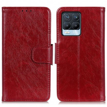 Folio Deksel Til Realme 8 / 8 Pro Splitt Nappaskinn