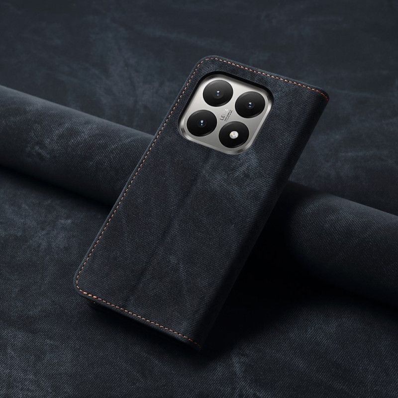 Folio Deksel Lær Xiaomi 15t Mobildeksel Denimstoff
