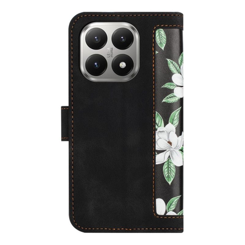 Folio Deksel Til Xiaomi 15t Blomsterdesign Med Stropp