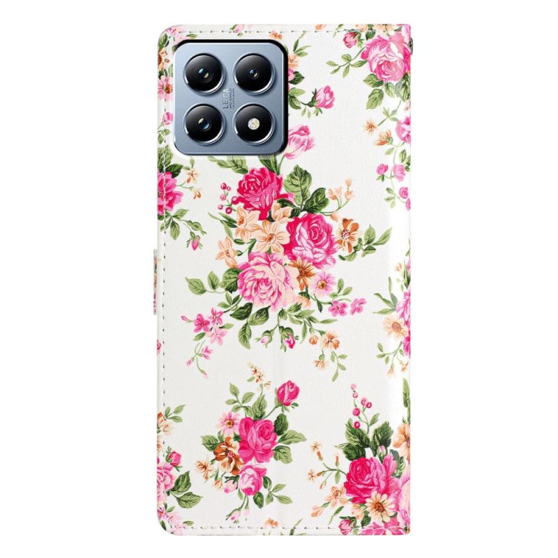 Folio Deksel Til Xiaomi 15t Frihetsblomster