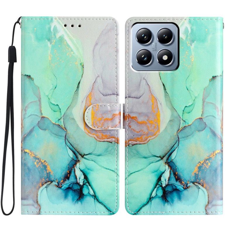 Folio Deksel Til Xiaomi 15t Grønn Marmor