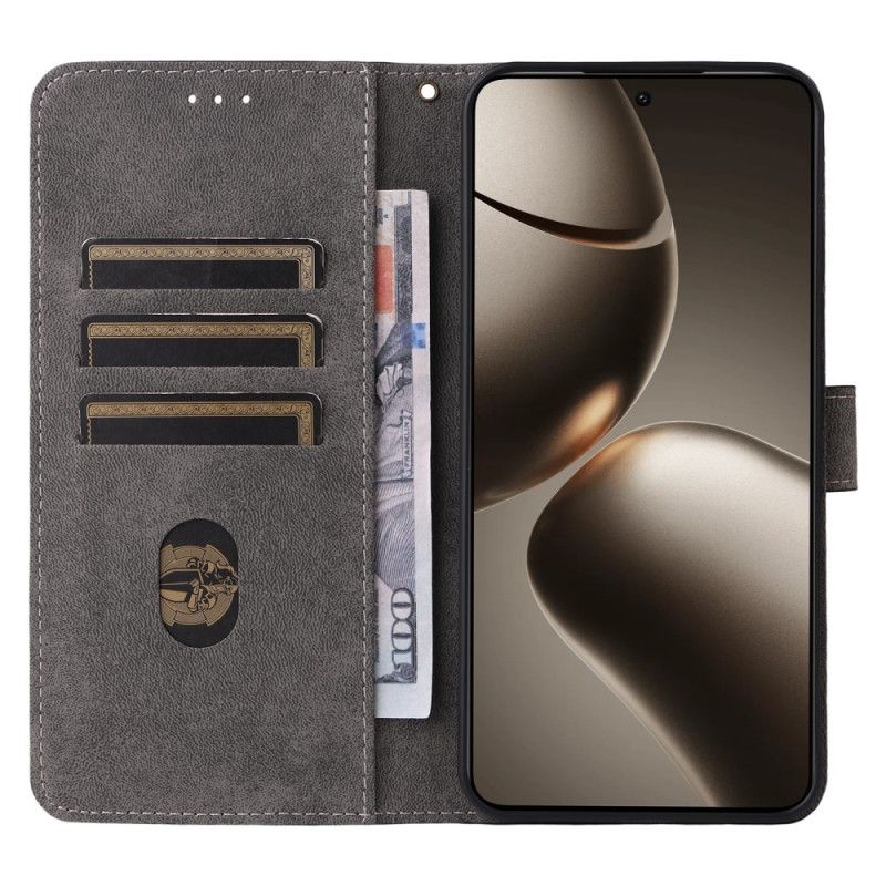 Folio Deksel Til Xiaomi 15t Rfid-beskyttelse Semsket Skinneffekt