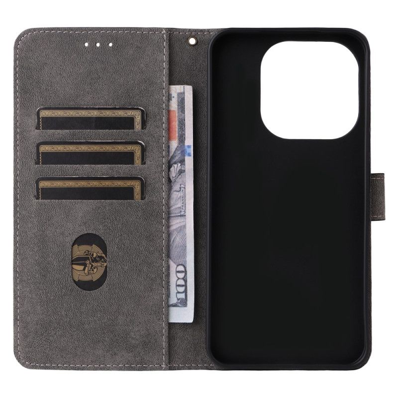 Folio Deksel Til Xiaomi 15t Rfid-beskyttelse Semsket Skinneffekt