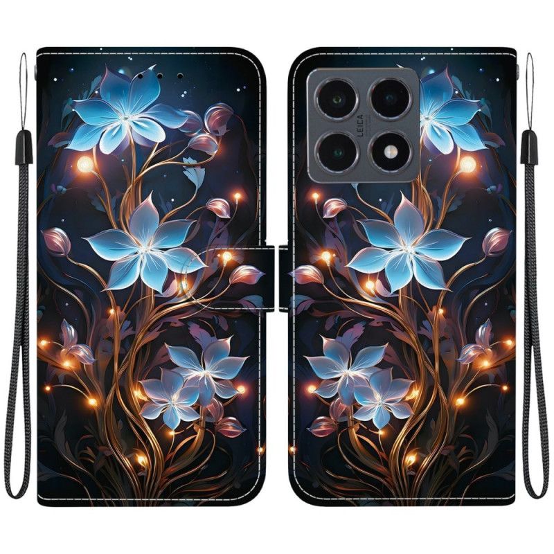 Folio Deksel Xiaomi 15t Blått Blomstermønster