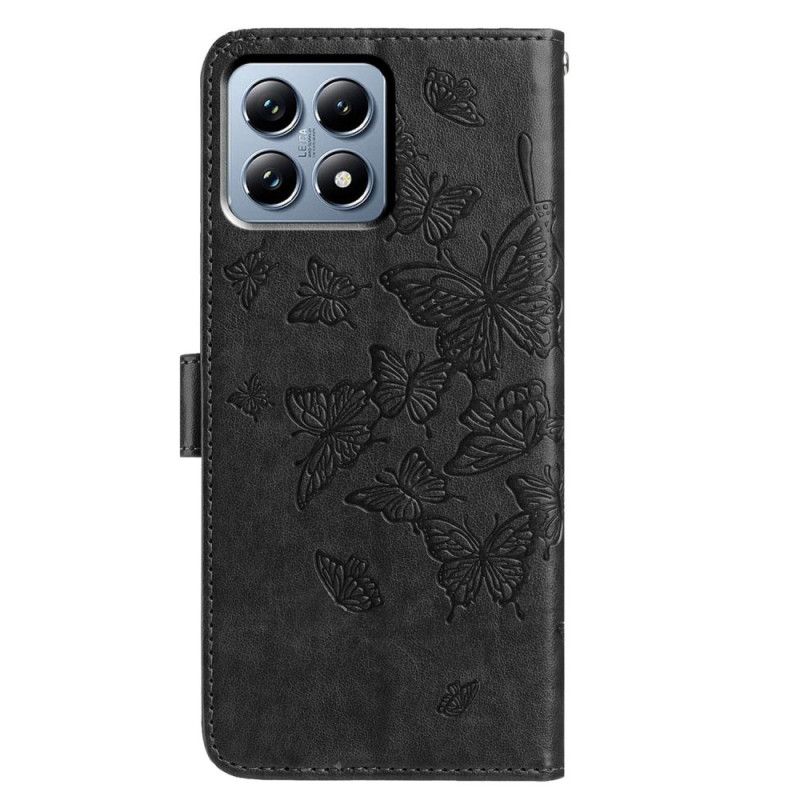 Folio Deksel Xiaomi 15t Grafisk Sommerfugl Beskyttelse Deksel