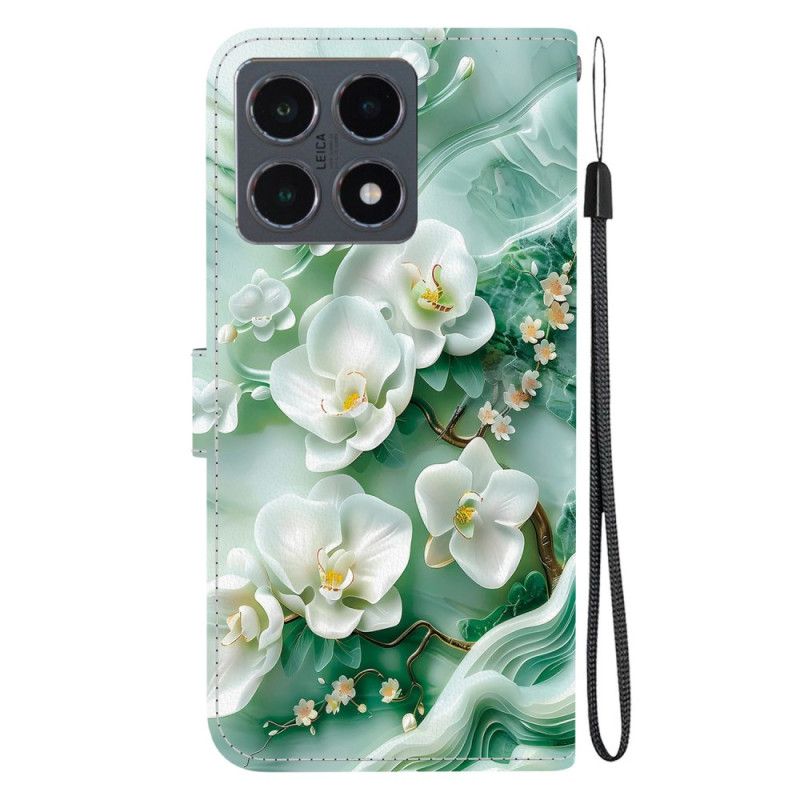 Folio Deksel Xiaomi 15t Jadeblomster Beskyttelse Deksel