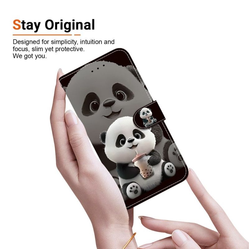 Folio Deksel Xiaomi 15t Pandamønster Beskyttelse Deksel