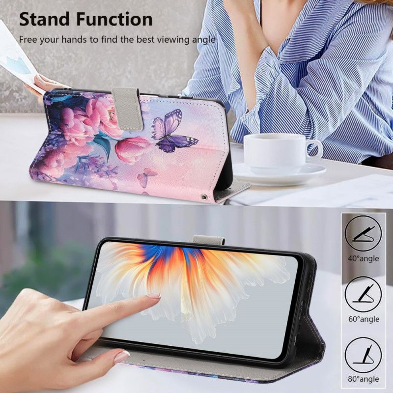 Folio Deksel Xiaomi 15t Rosa Tulipaner