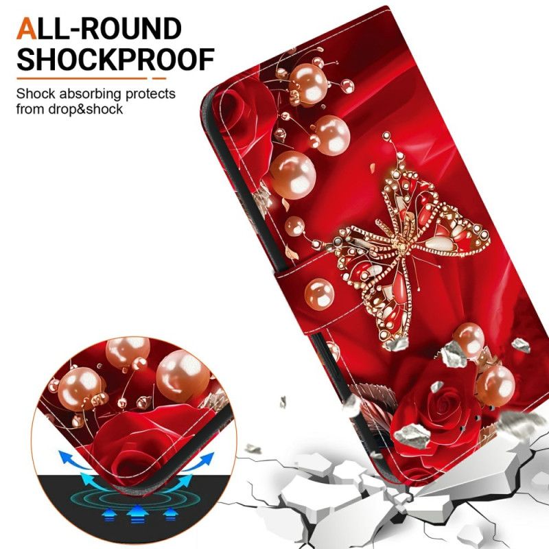 Folio Deksel Xiaomi 15t Sommerfugler Og Perler