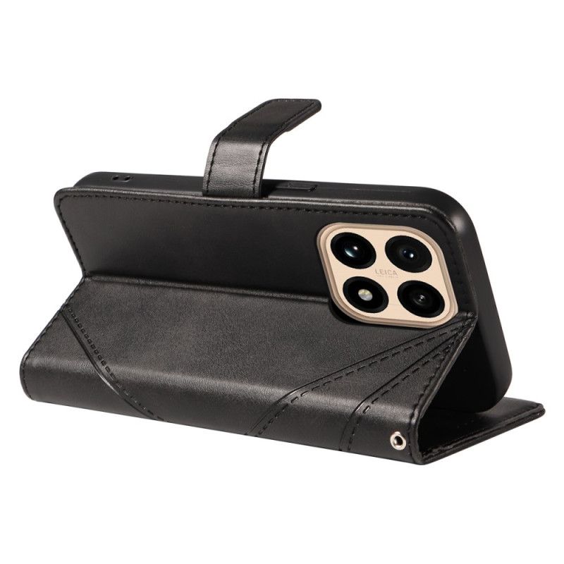 Folio Deksel Xiaomi 15t Tofarget Og Linjer Beskyttelse Deksel