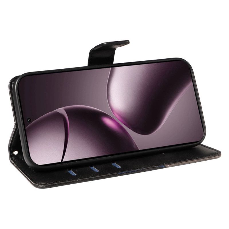 Folio Deksel Xiaomi 15t Tofarget Og Linjer Beskyttelse Deksel