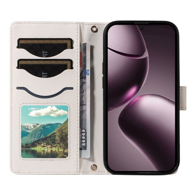 Folio Deksel Xiaomi 15t Vattert Med Stropp Og Skulderstropp Beskyttelse Deksel