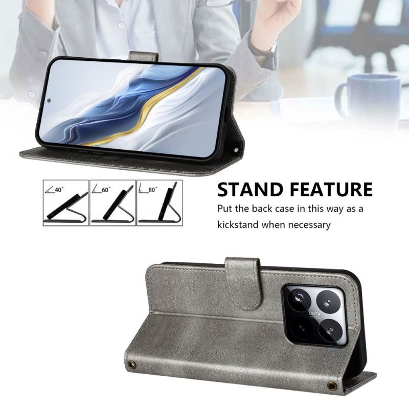 Folio Deksel Xiaomi 15t Vintage-lommebok