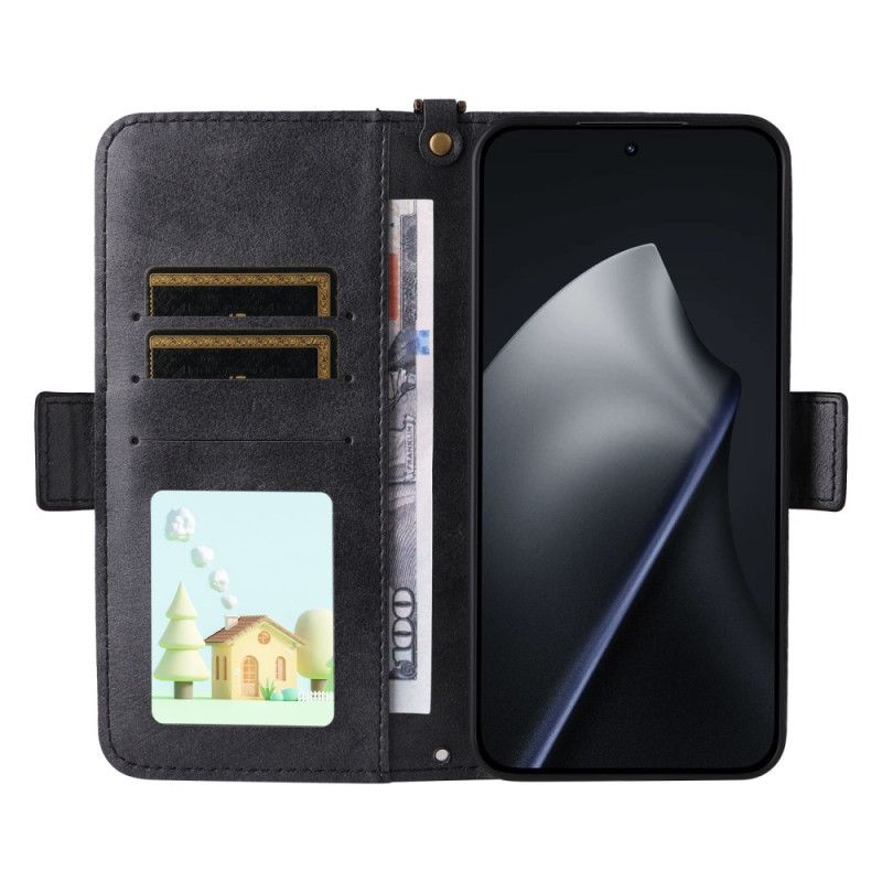 Folio Deksel Xiaomi 15t Vintage Med Skulderstropp