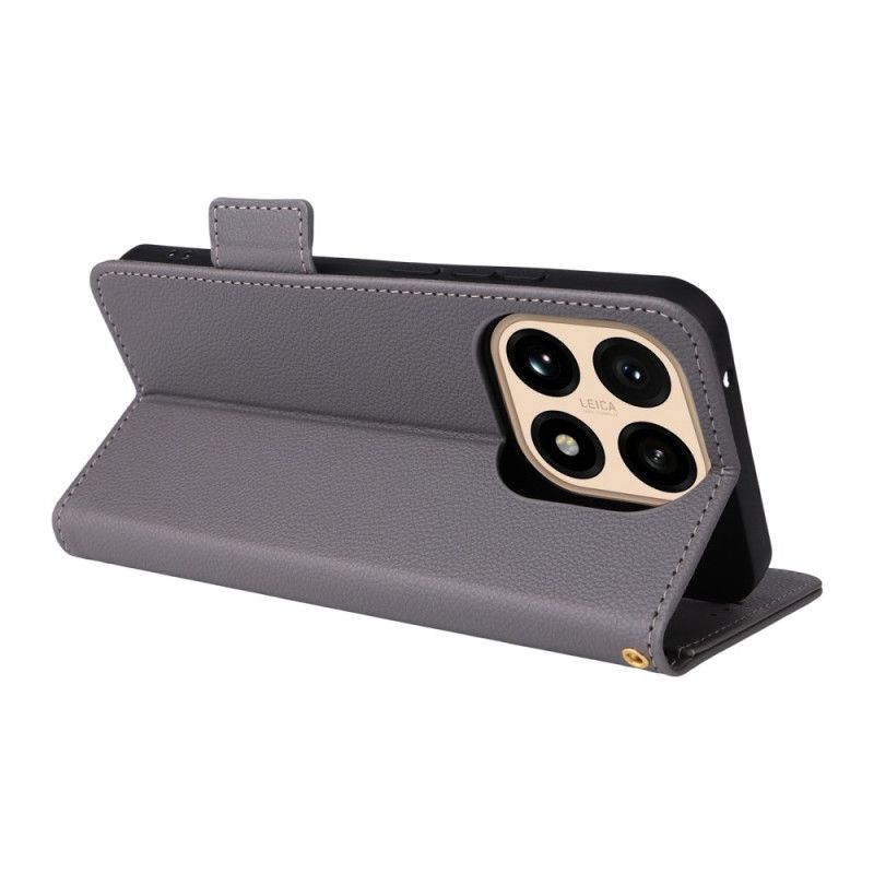 Lærdeksel Folio Deksel Xiaomi 15t Kunstlær Med Stropp