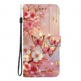 Lærdeksel Folio Deksel Xiaomi 15t Lyktsommerfugler