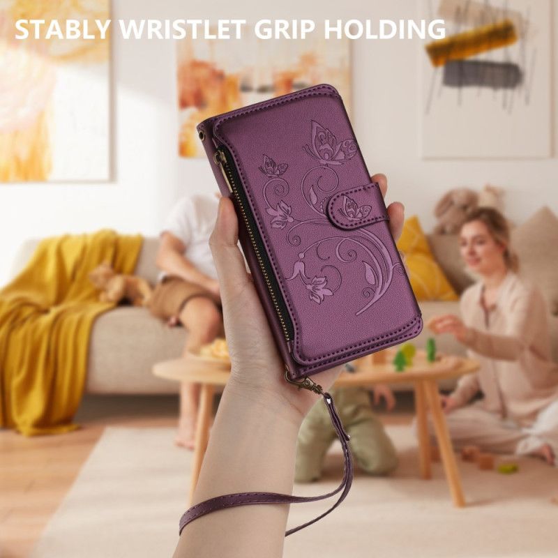 Lærdeksel Folio Deksel Xiaomi 15t Mobildeksel 6 Rfid-kortholdere Og Snor