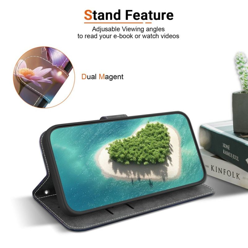 Lærdeksel Folio Deksel Xiaomi 15t Mobildeksel Blomstersommerfugl