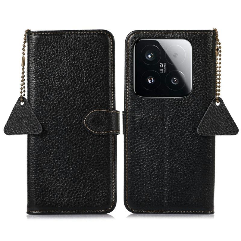 Lærdeksel Folio Deksel Xiaomi 15t Mobildeksel Rfid-beskyttelse I Ekte Skinn