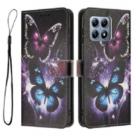 Lærdeksel Folio Deksel Xiaomi 15t Mobildeksel To Sommerfugler