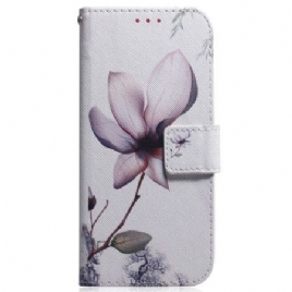Lærdeksel Folio Deksel Xiaomi 15t Rosa Blomst