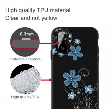 Deksel Til Xiaomi Redmi Note 10 / 10S Blå Blomster