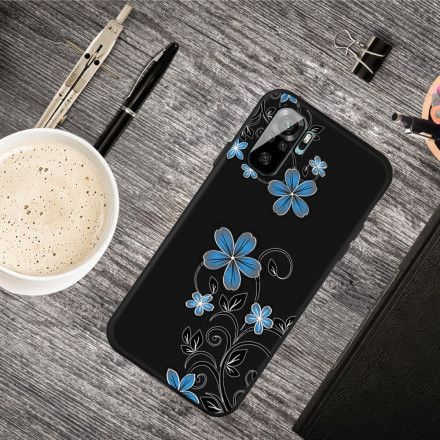 Deksel Til Xiaomi Redmi Note 10 / 10S Blå Blomster