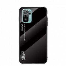Deksel Til Xiaomi Redmi Note 10 / 10S Hei Herdet Glass