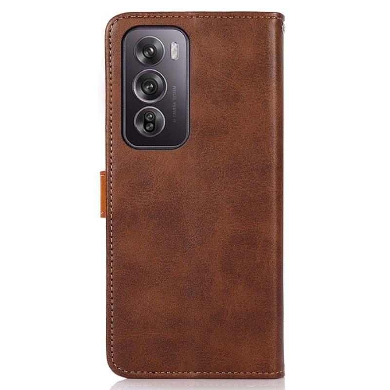 Folio Deksel Oppo Reno 12 Pro 5g Gulllås Khazneh