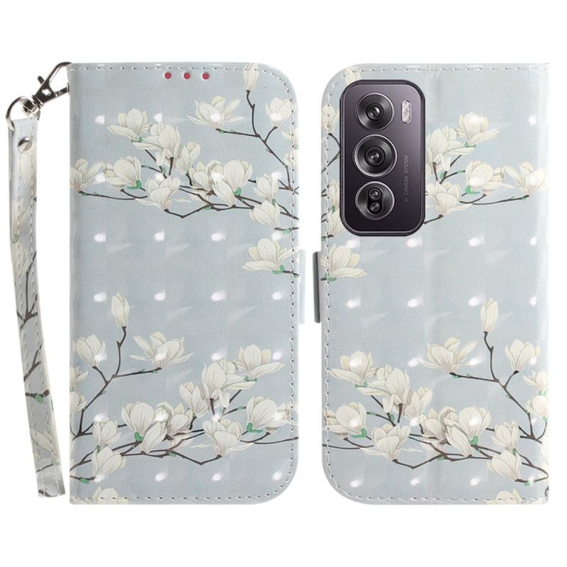 Folio Deksel Oppo Reno 12 Pro 5g Stripete Magnolia