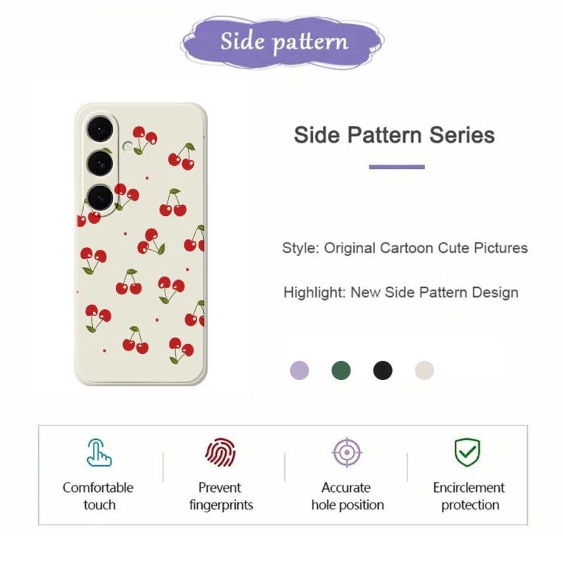Deksel Samsung Galaxy S25 Fe Kirsebærsilikon Beskyttelse Deksel