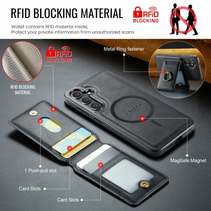 Deksel Samsung Galaxy S25 Fe Mobildeksel Avtakbar Magnetisk Kortholder
