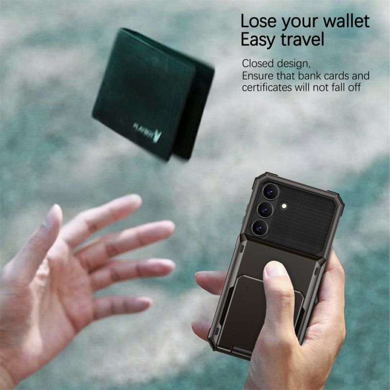 Deksel Samsung Galaxy S25 Fe Mobildeksel Kortholder Med Vippefunksjon