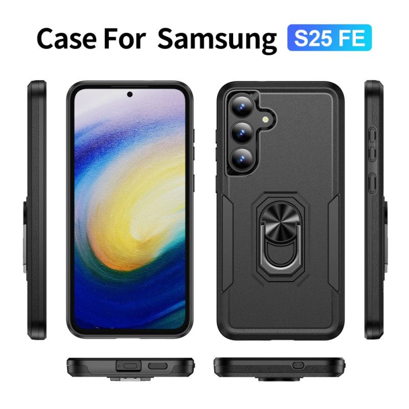 Deksel Samsung Galaxy S25 Fe Ringholder Med Metalleffekt