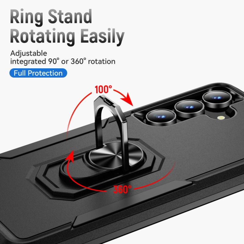 Deksel Samsung Galaxy S25 Fe Ringholder Med Metalleffekt