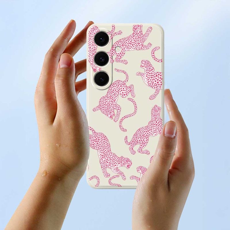 Deksel Samsung Galaxy S25 Fe Rosa Leopardsilikon Beskyttelse Deksel