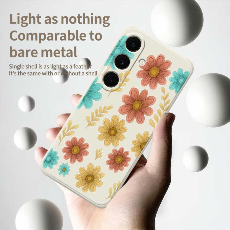 Deksel Til Samsung Galaxy S25 Fe Blomstersilikon