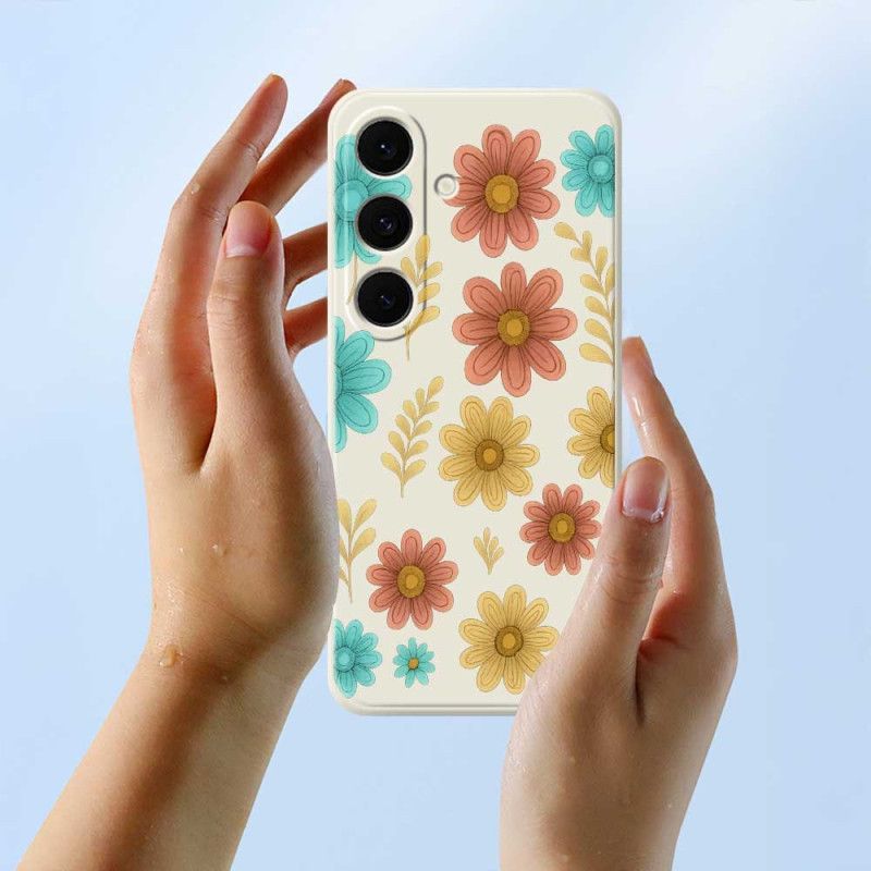 Deksel Til Samsung Galaxy S25 Fe Blomstersilikon