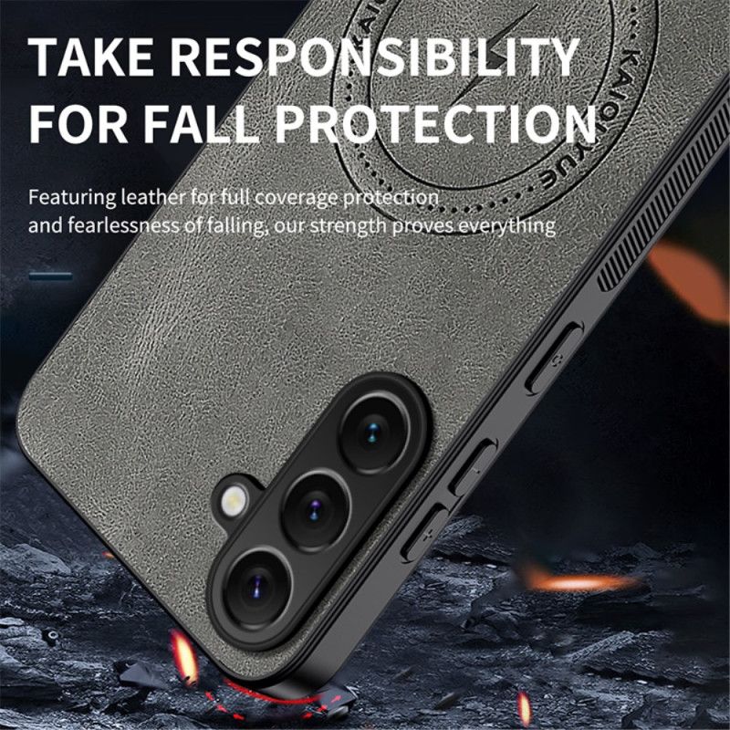 Deksel Til Samsung Galaxy S25 Fe Magsafe Nappa-skinneffekt