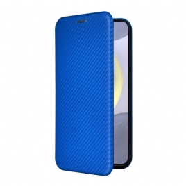Folio Deksel Lær Samsung Galaxy S25 Fe Mobildeksel Karbonfiber